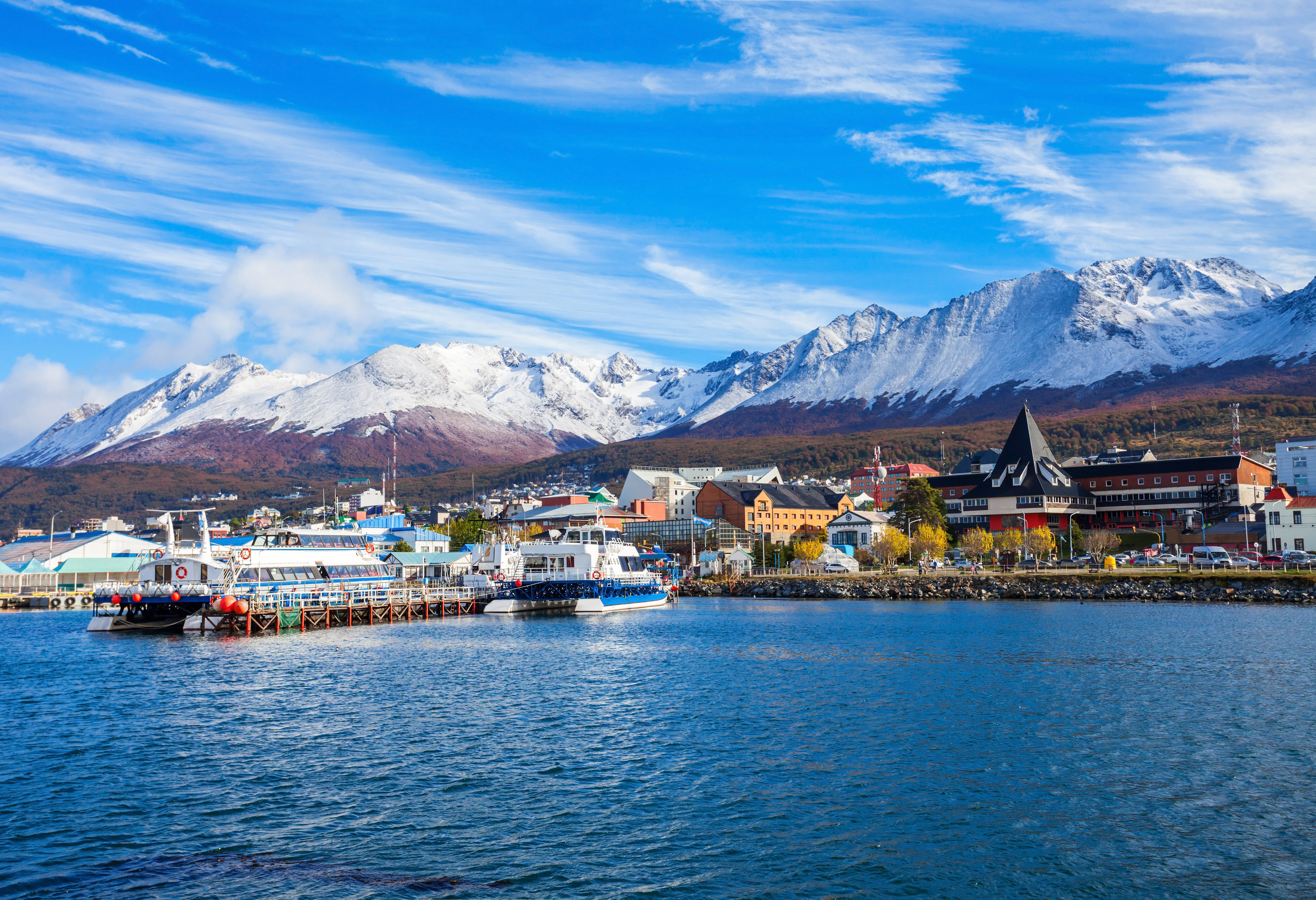 Uitzicht op Ushuaia