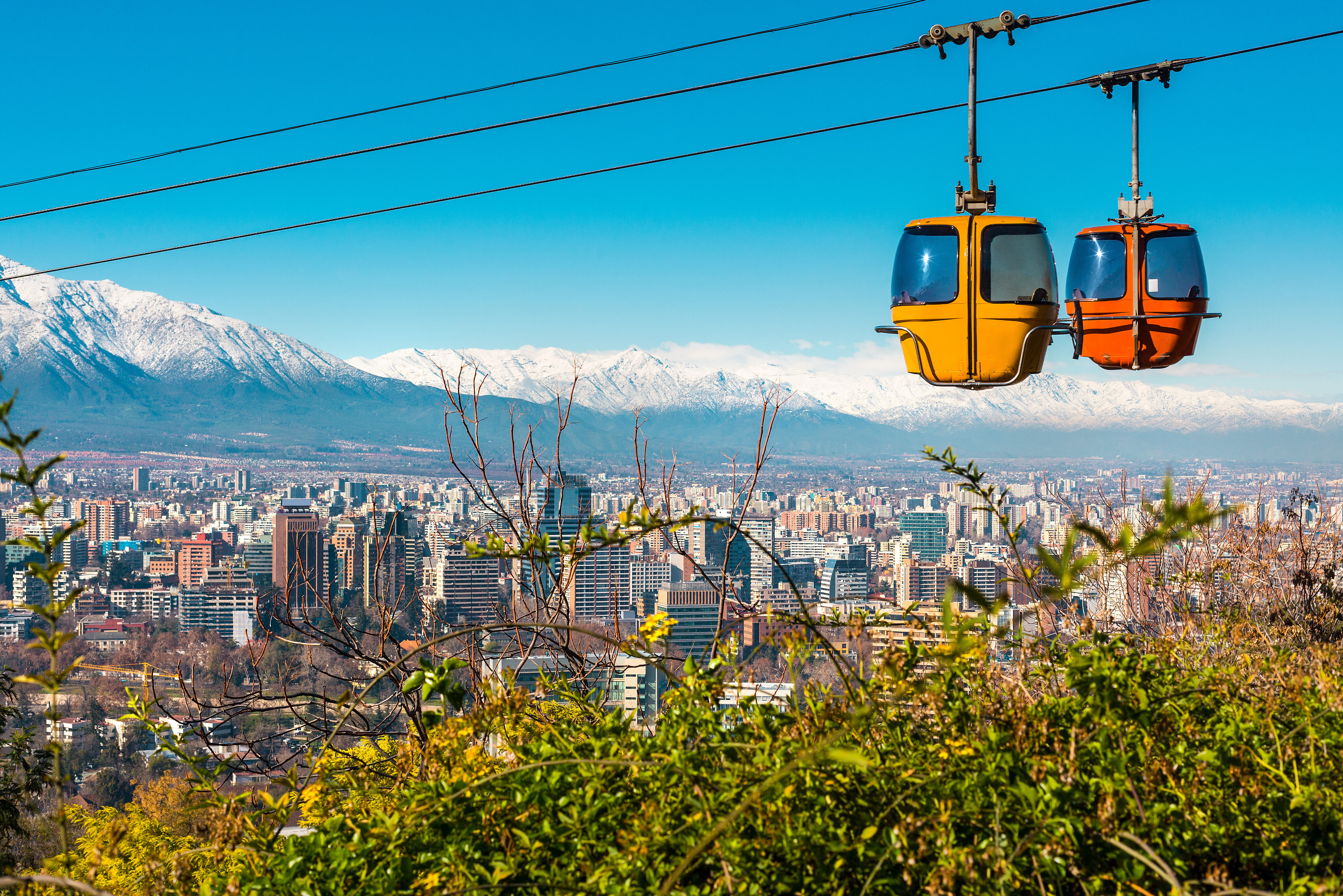 Kabelbaan in Santiago de Chili