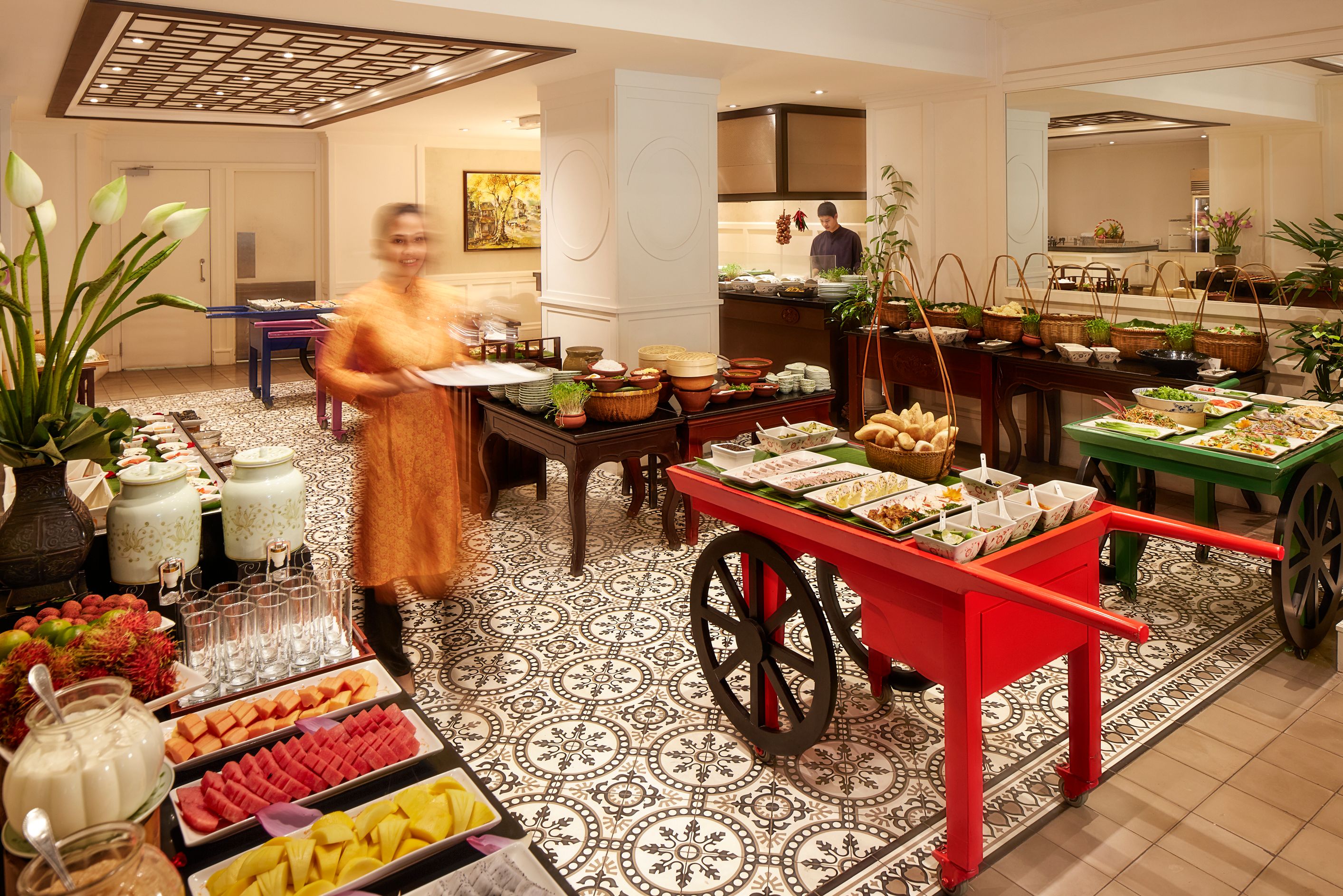 Spices Garden Restaurant in het Sofitel Legend Metropole in Hanoi in Vietnam