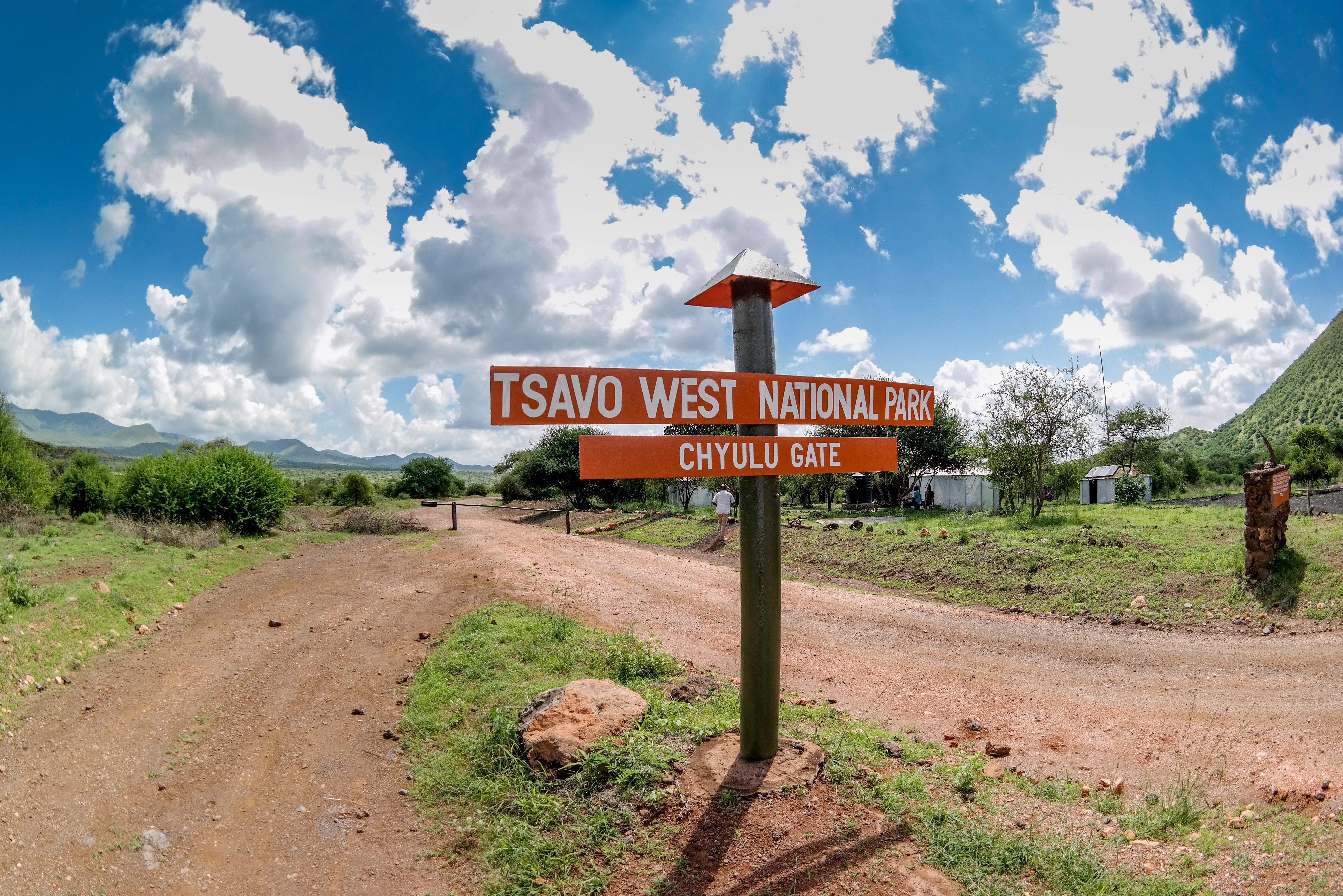 Bord Tsavo West National Park in Kenia