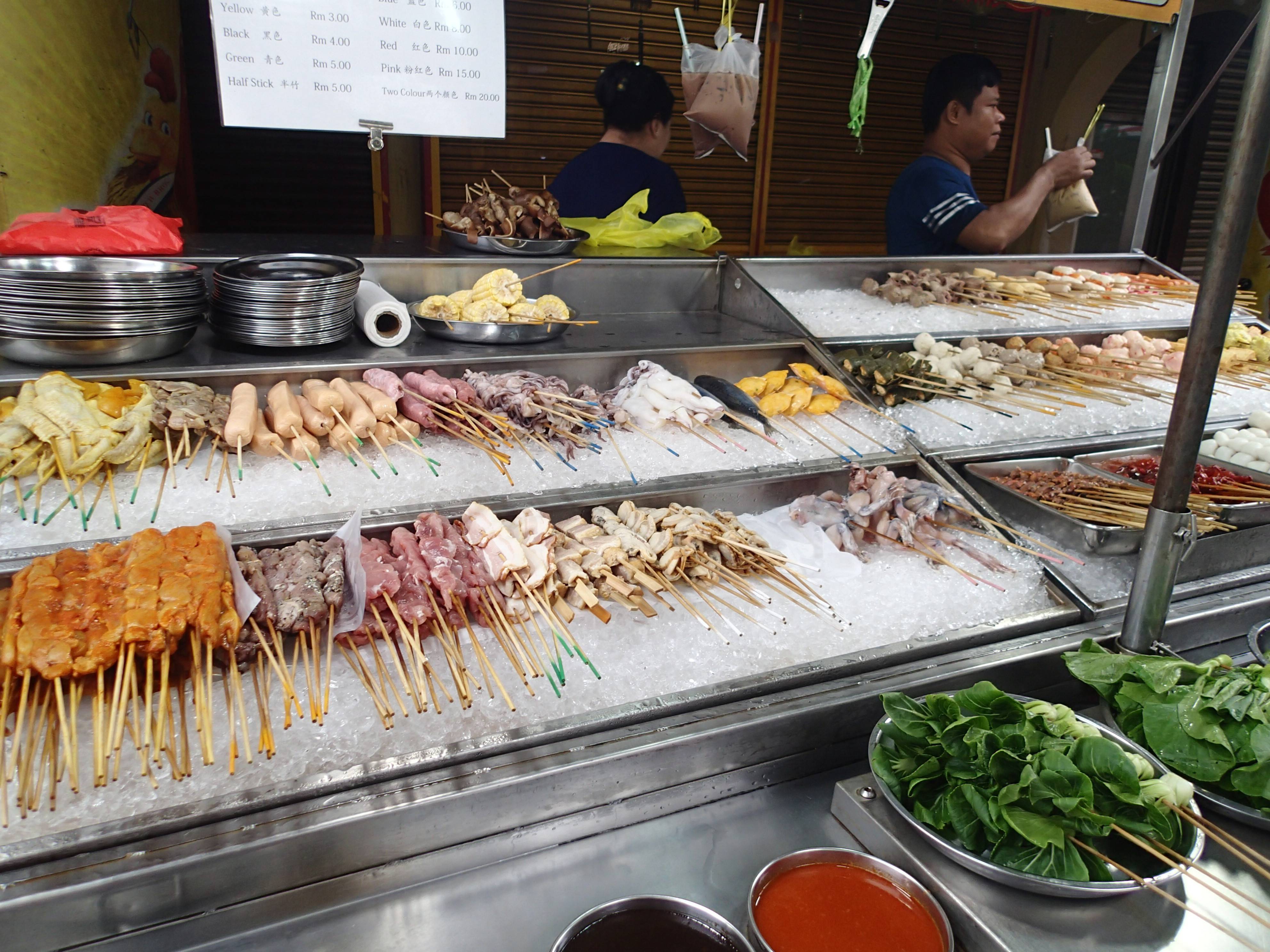 Sate eten in Kuala Lumpur