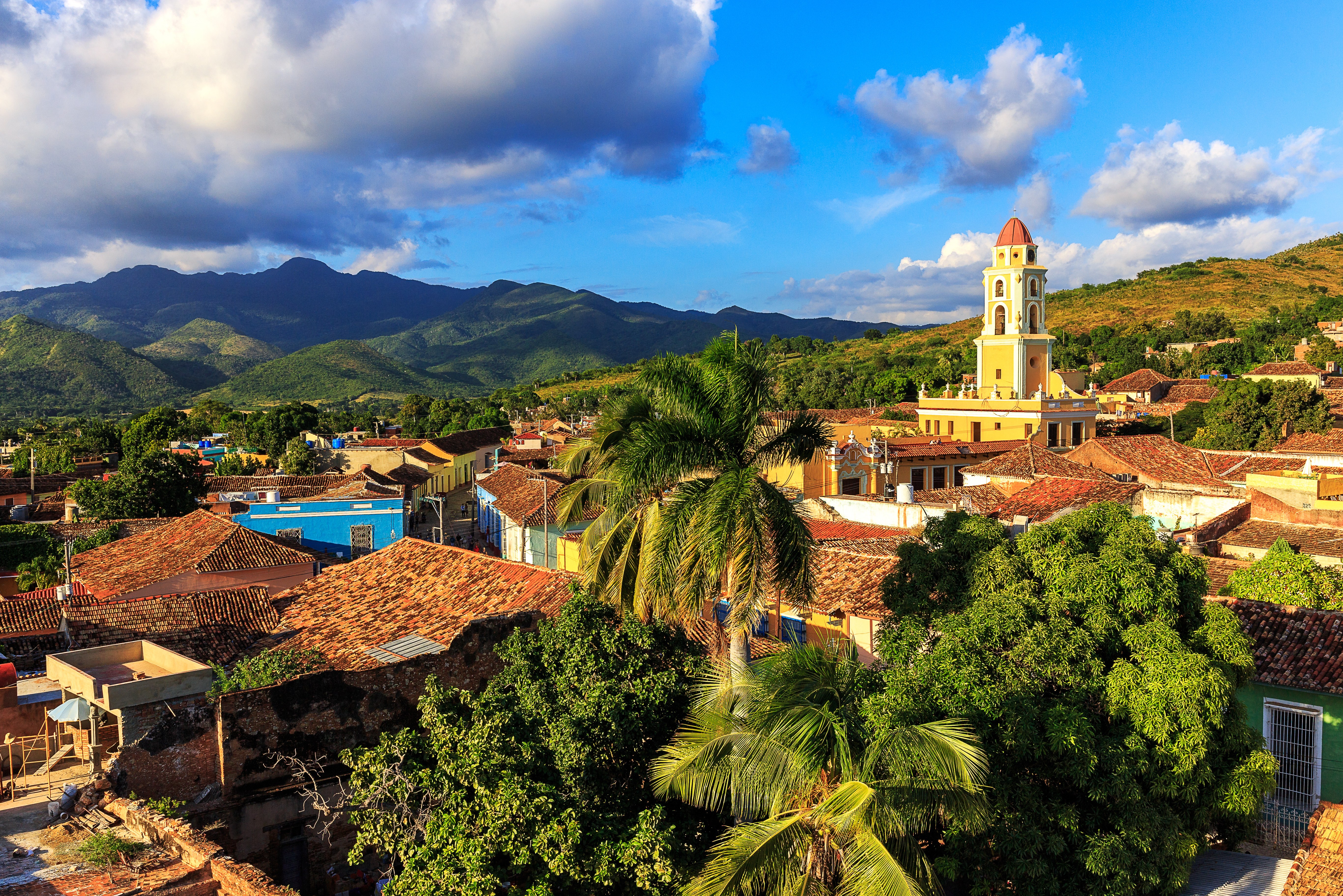 Uitzicht over de stad Trinidad in Cuba
