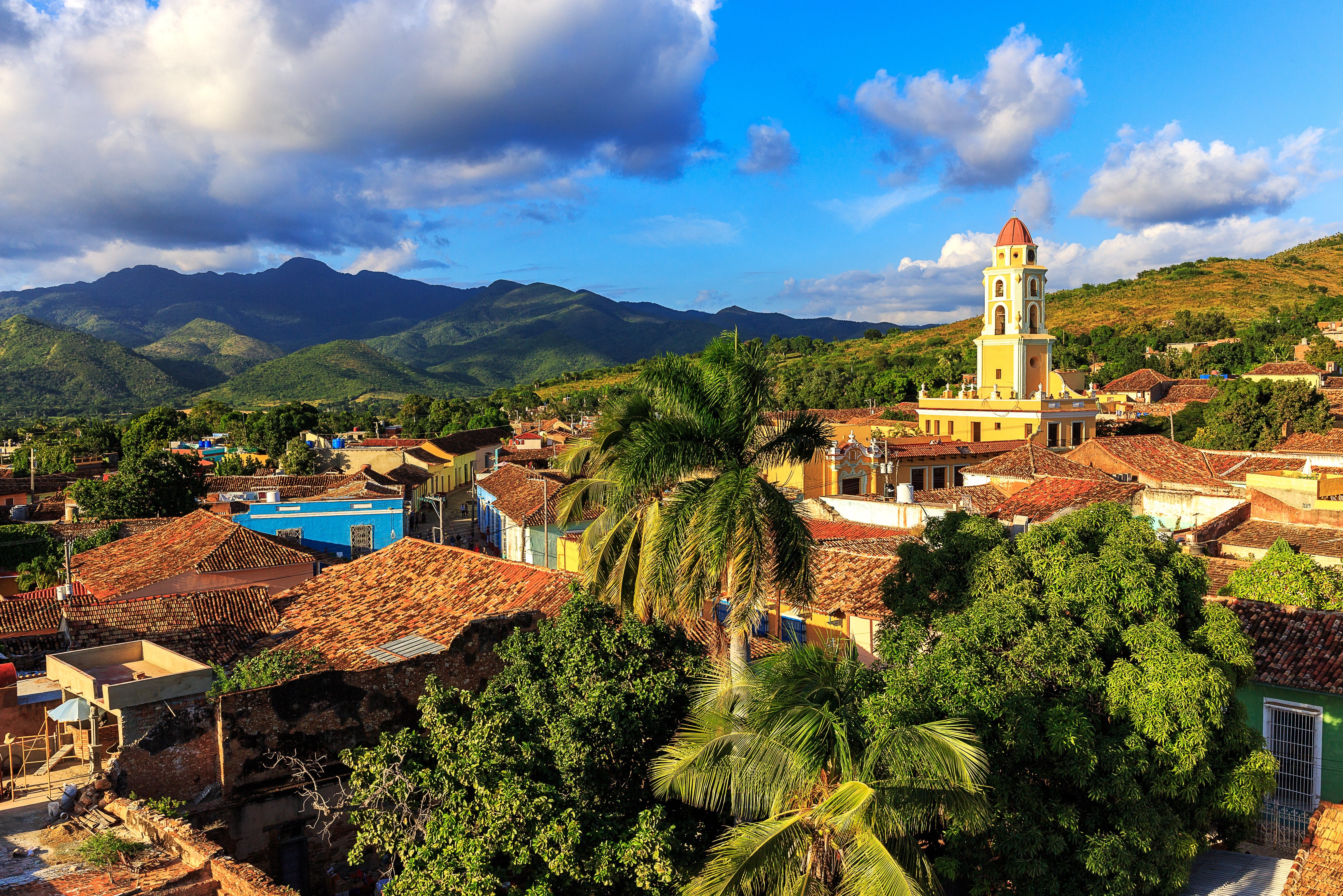 Uitzicht over de stad Trinidad in Cuba