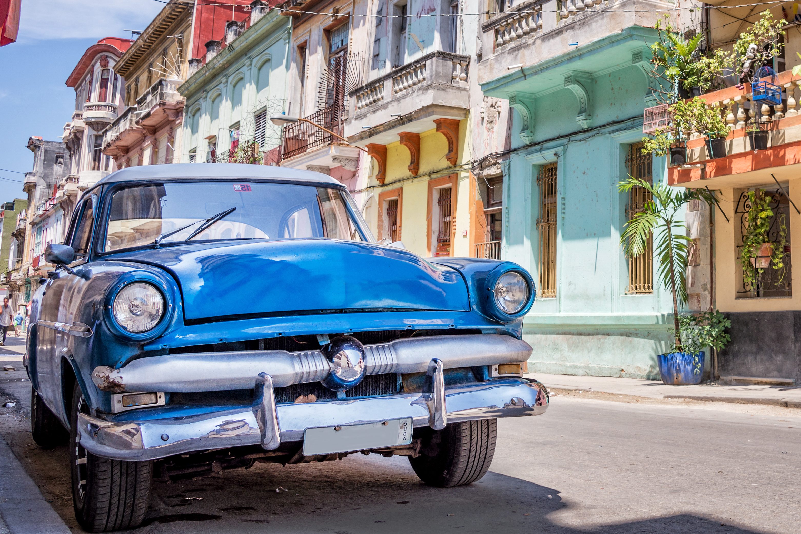 Amerikaanse classic car in Havana in Cuba