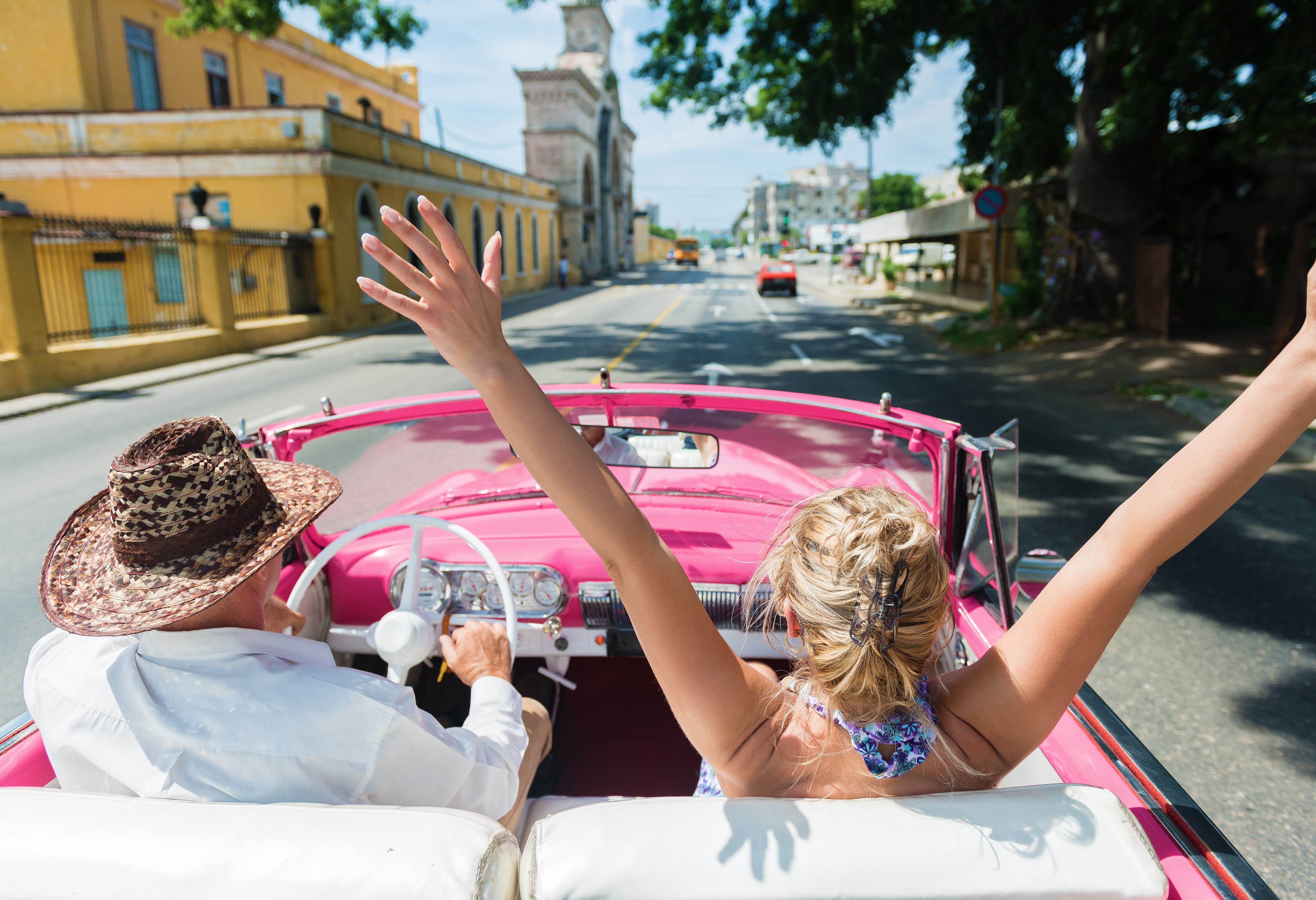 Tour in een Amerikaanse classic car in Havana in Cuba