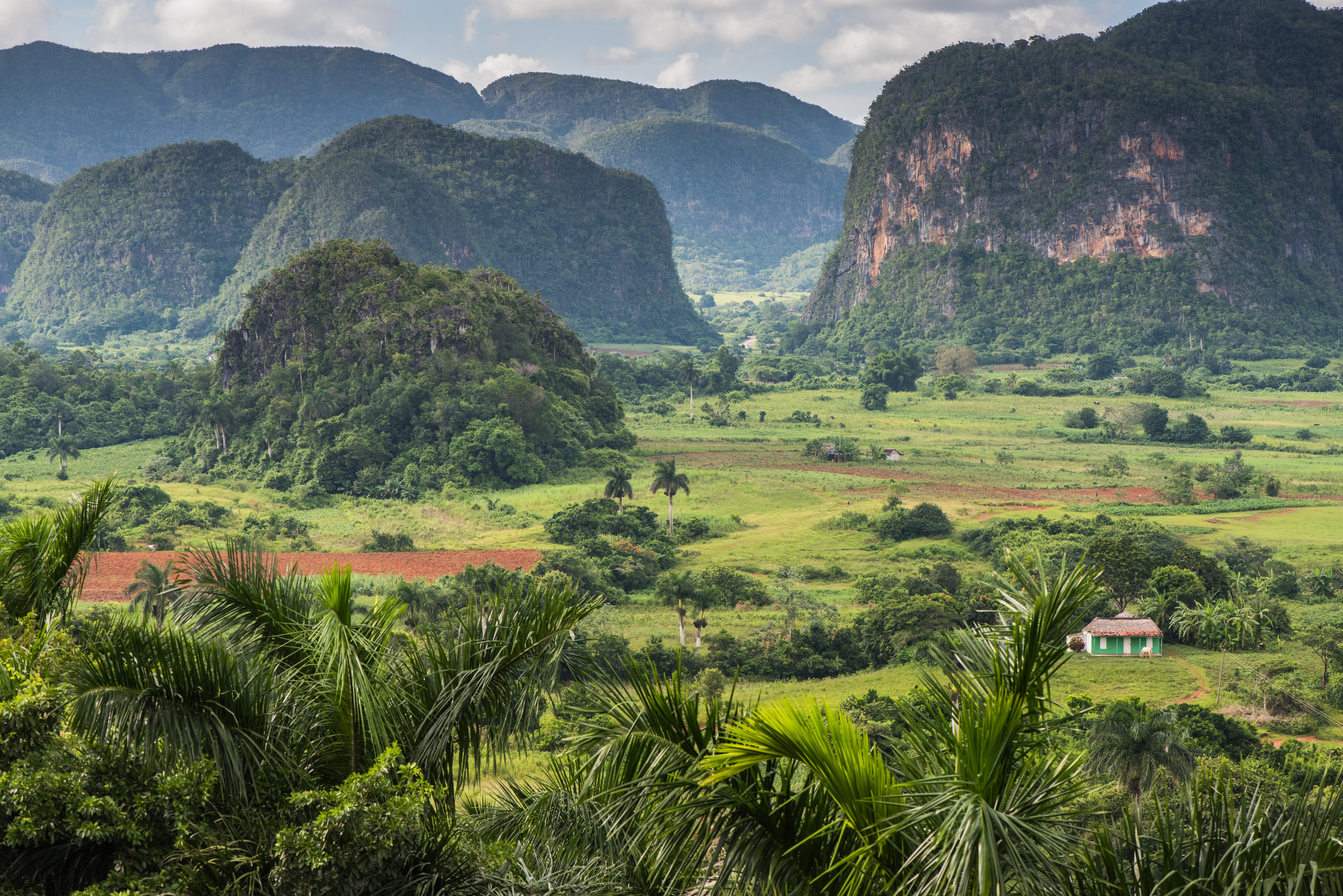 Uitzicht over de Vinales Vallei in Cuba