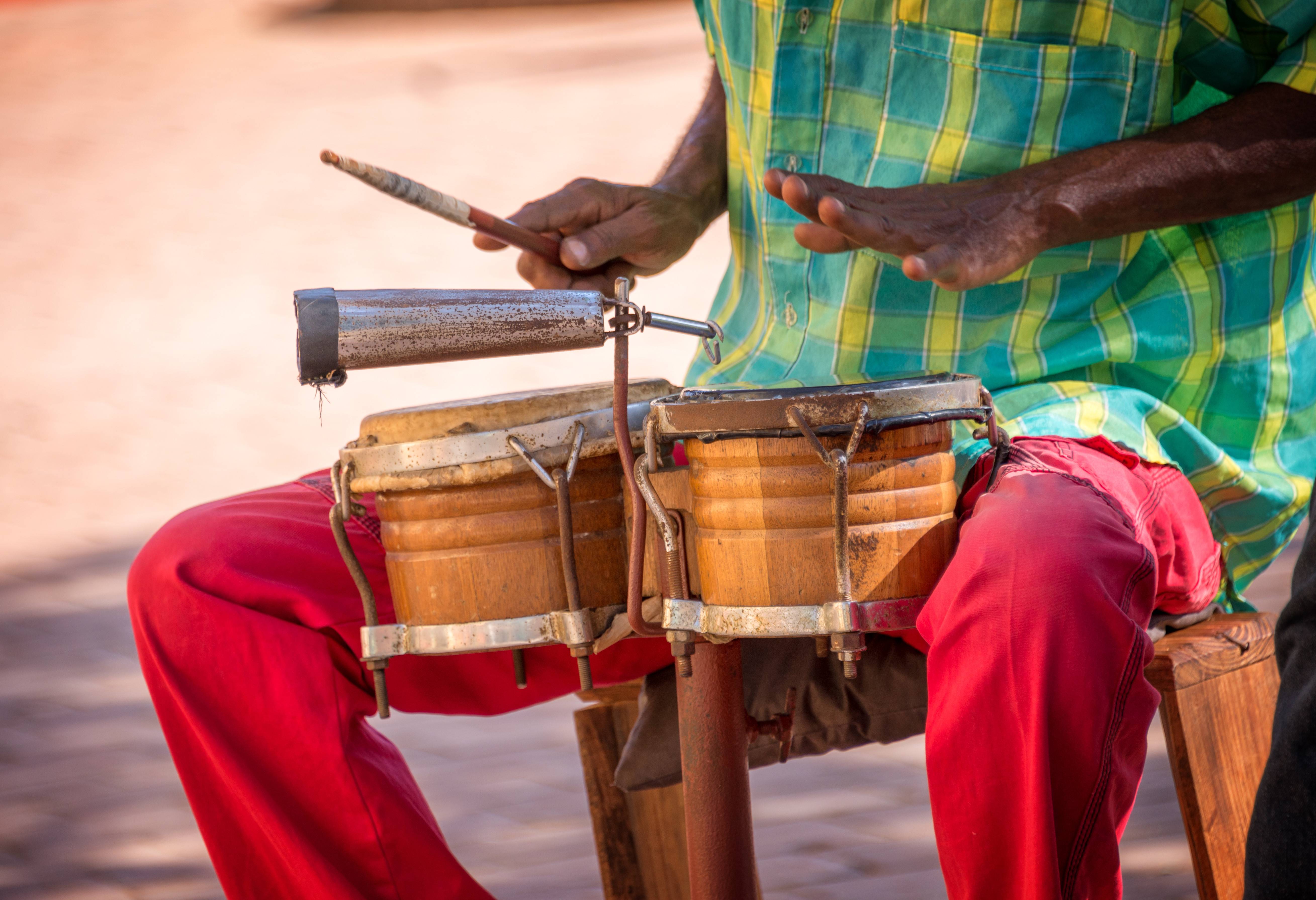 Muziek op straat in Trinidad in Cuba
