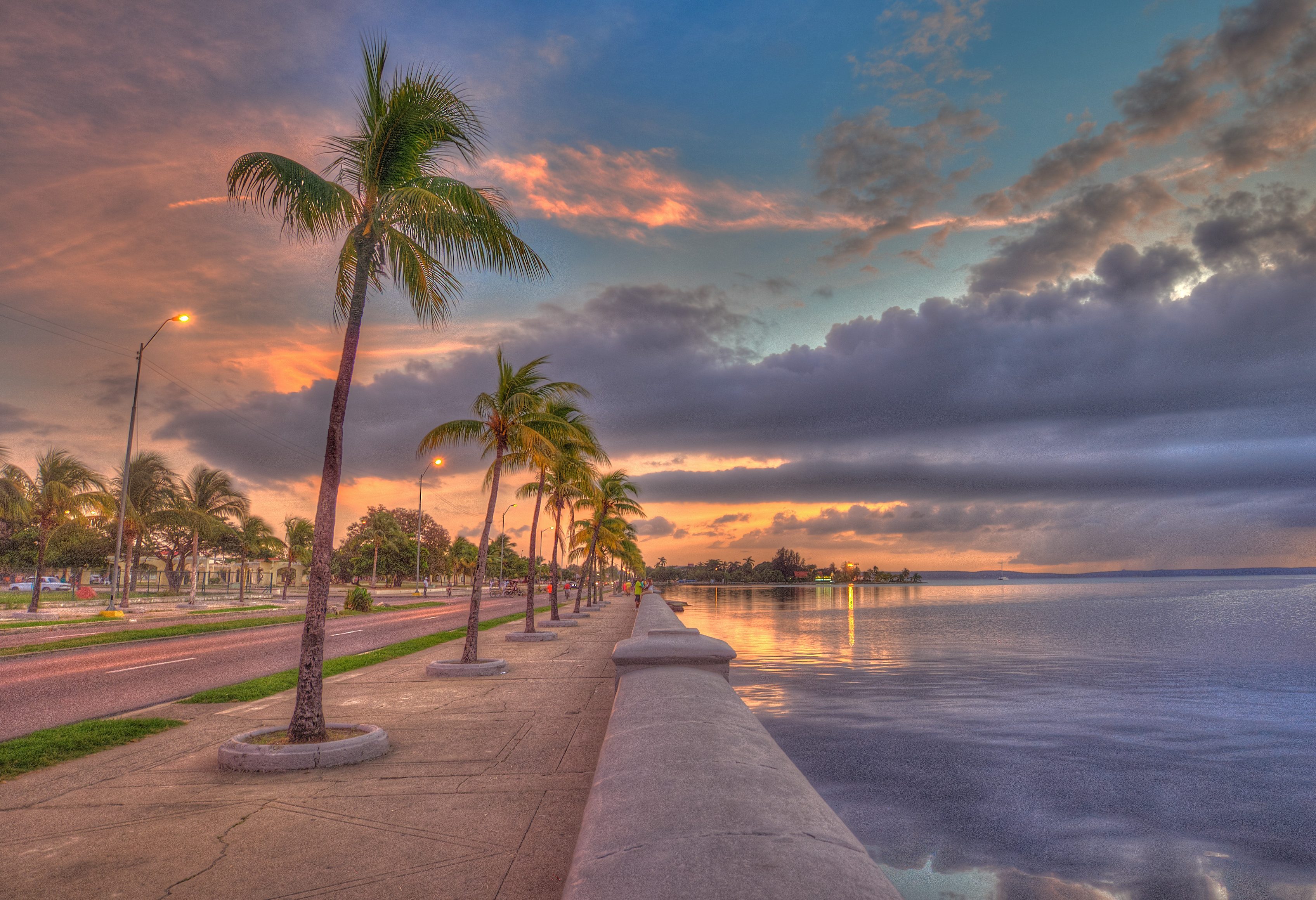 Paseo del Prado in Cienfuegos in Cuba