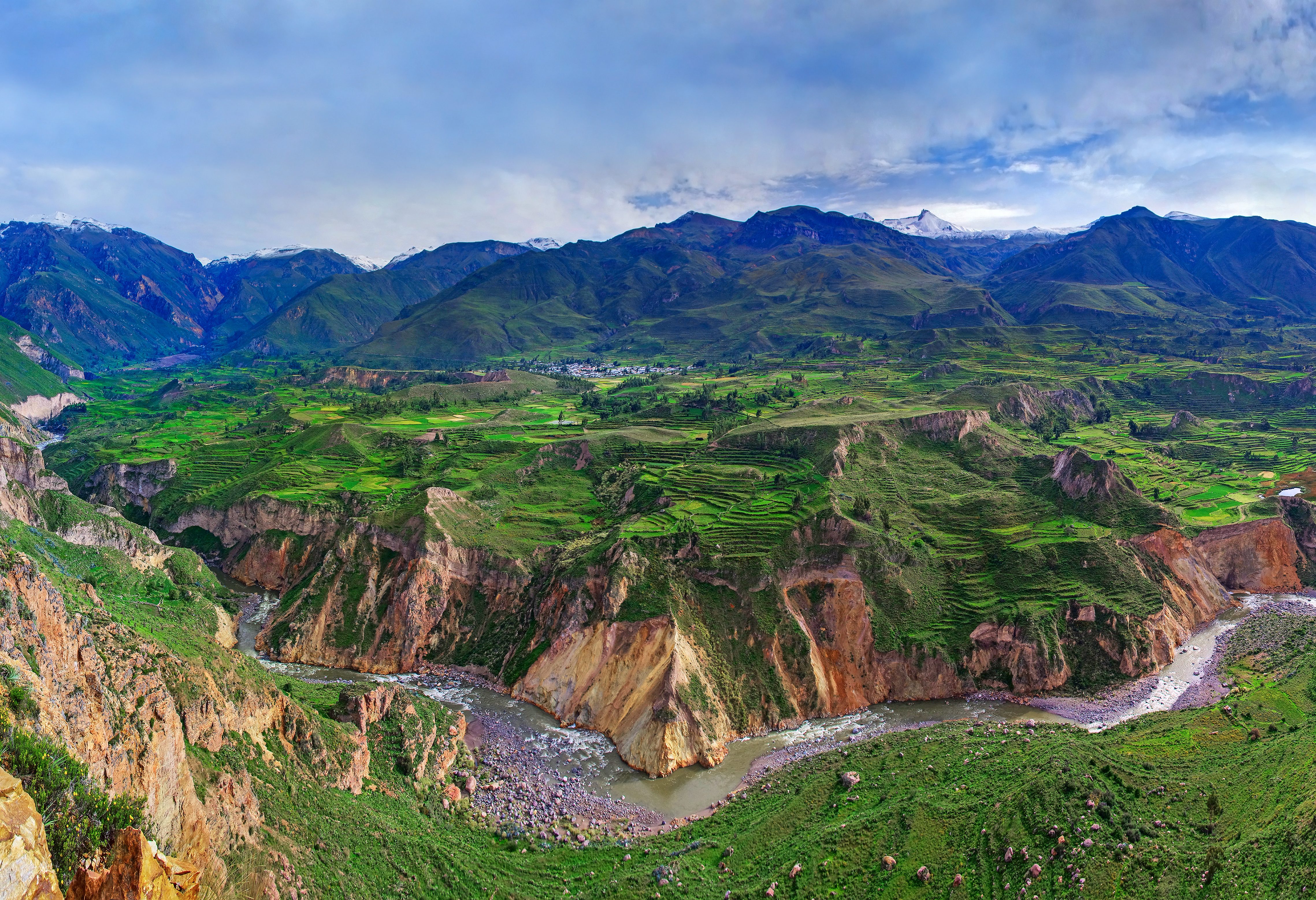 Uitzicht over Colca Canyon in Peru