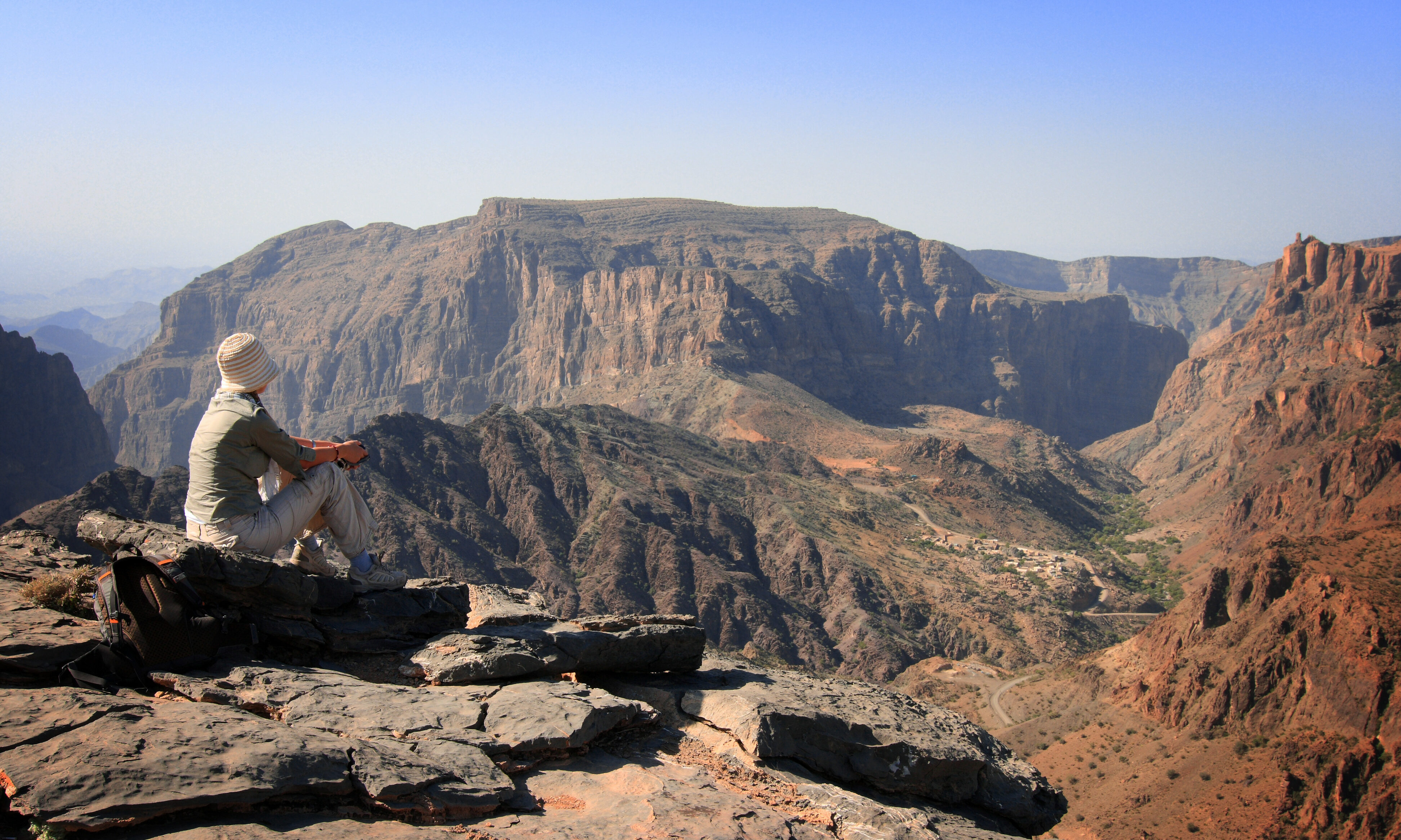 Jebel Akhdar gebergte in Oman
