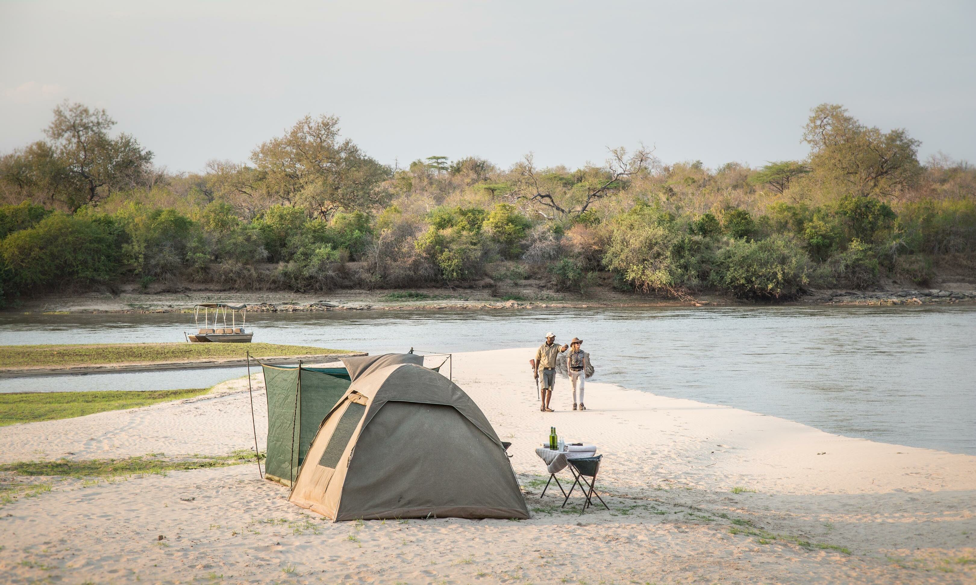 Sand River Selous Fly Camping experience Tanzania