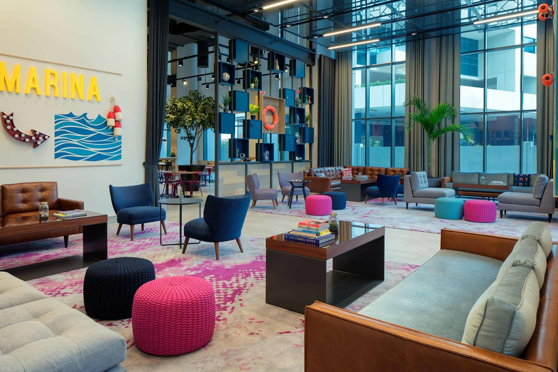 Dubai Emiraten Rove Marina Lobby Lounge