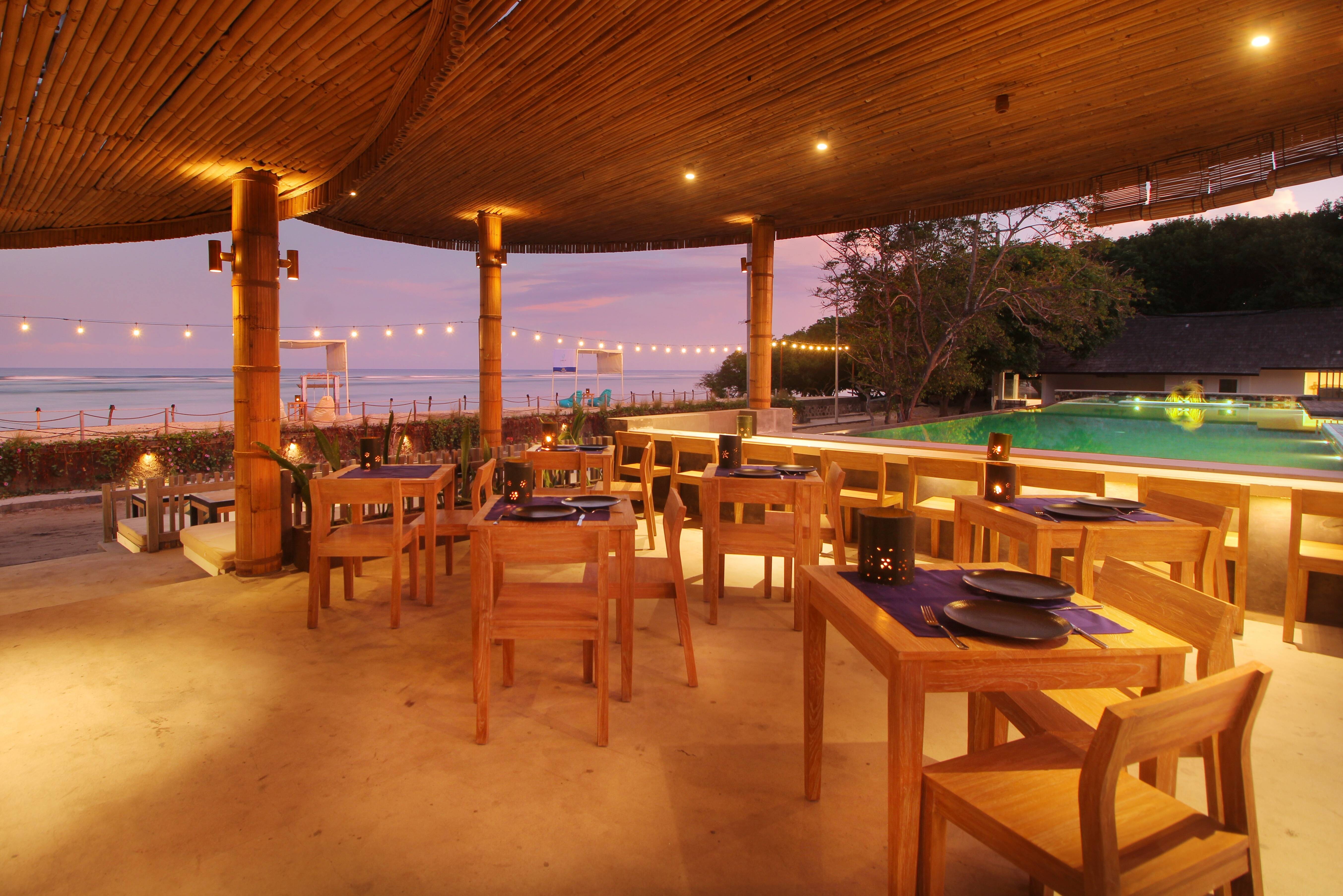 Sendja Restaurant in het Kardia Resort op Gili Trawangan in Indonesie