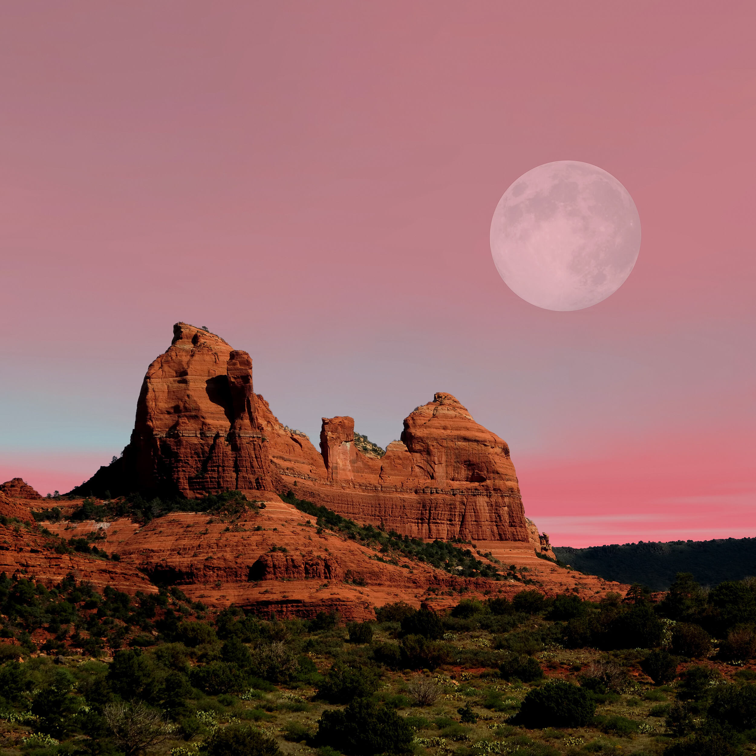 sedona moonrise