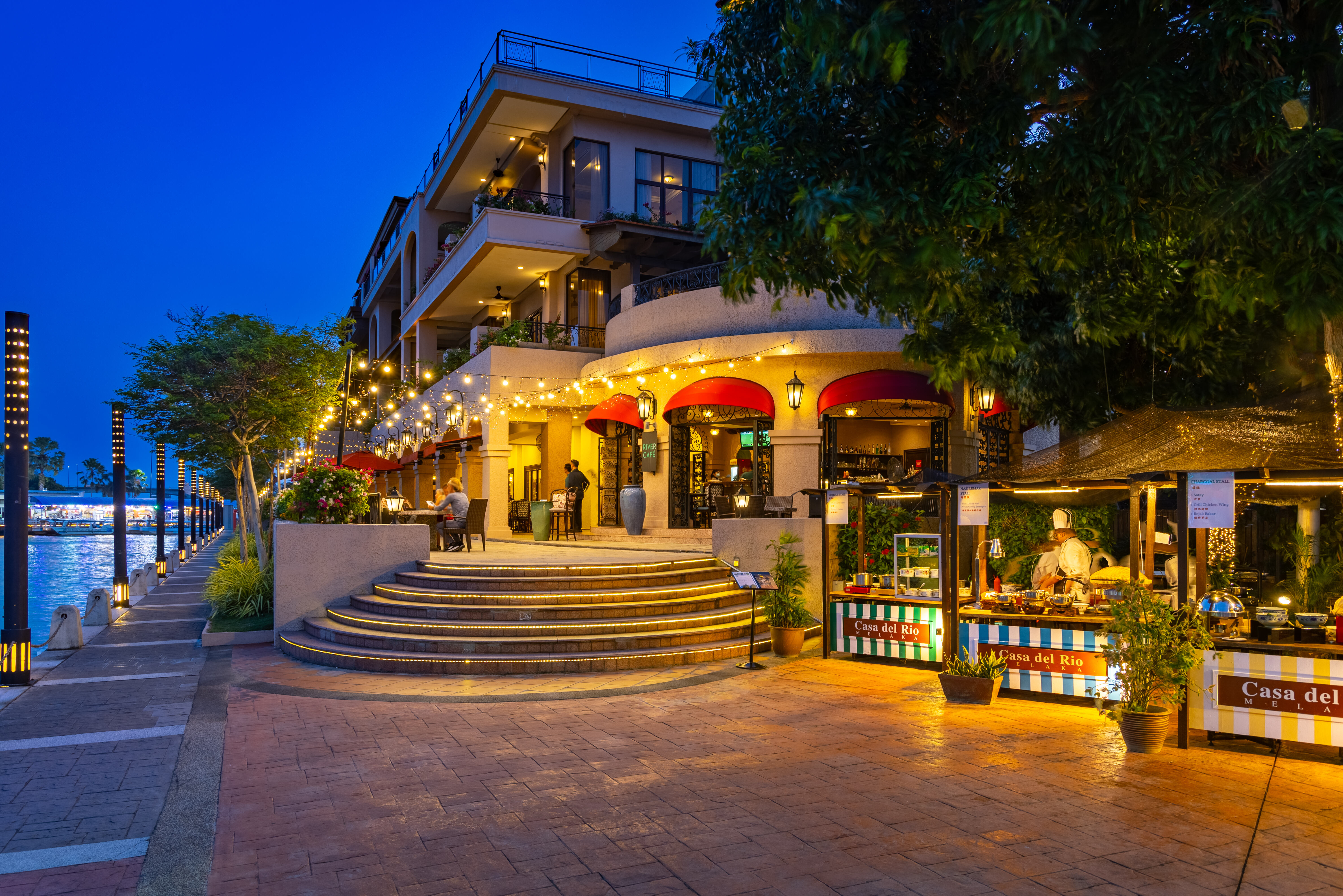 Maleisie Malacca Casa del Rio Restaurant