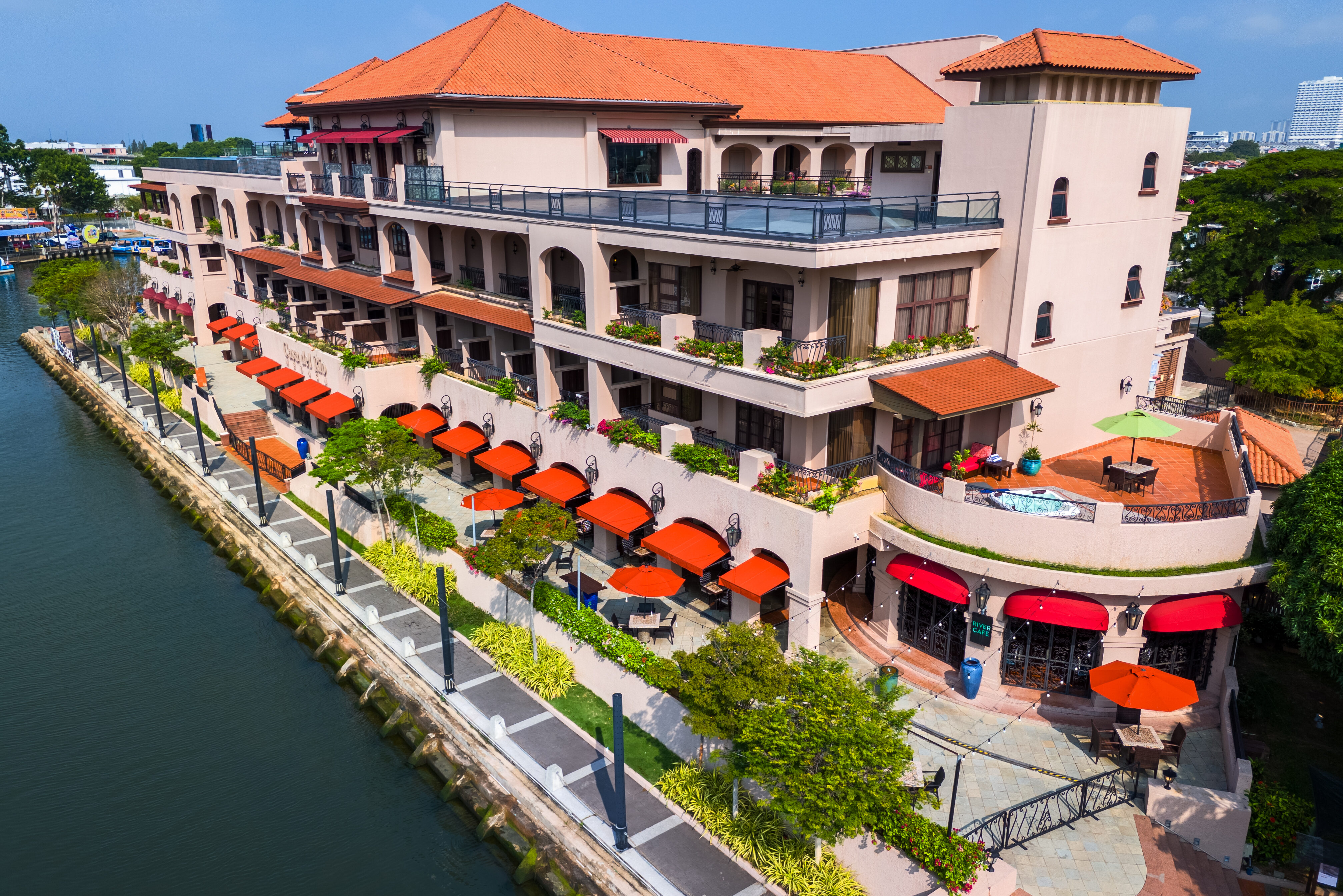 Maleisie Malacca Casa del Rio Facade