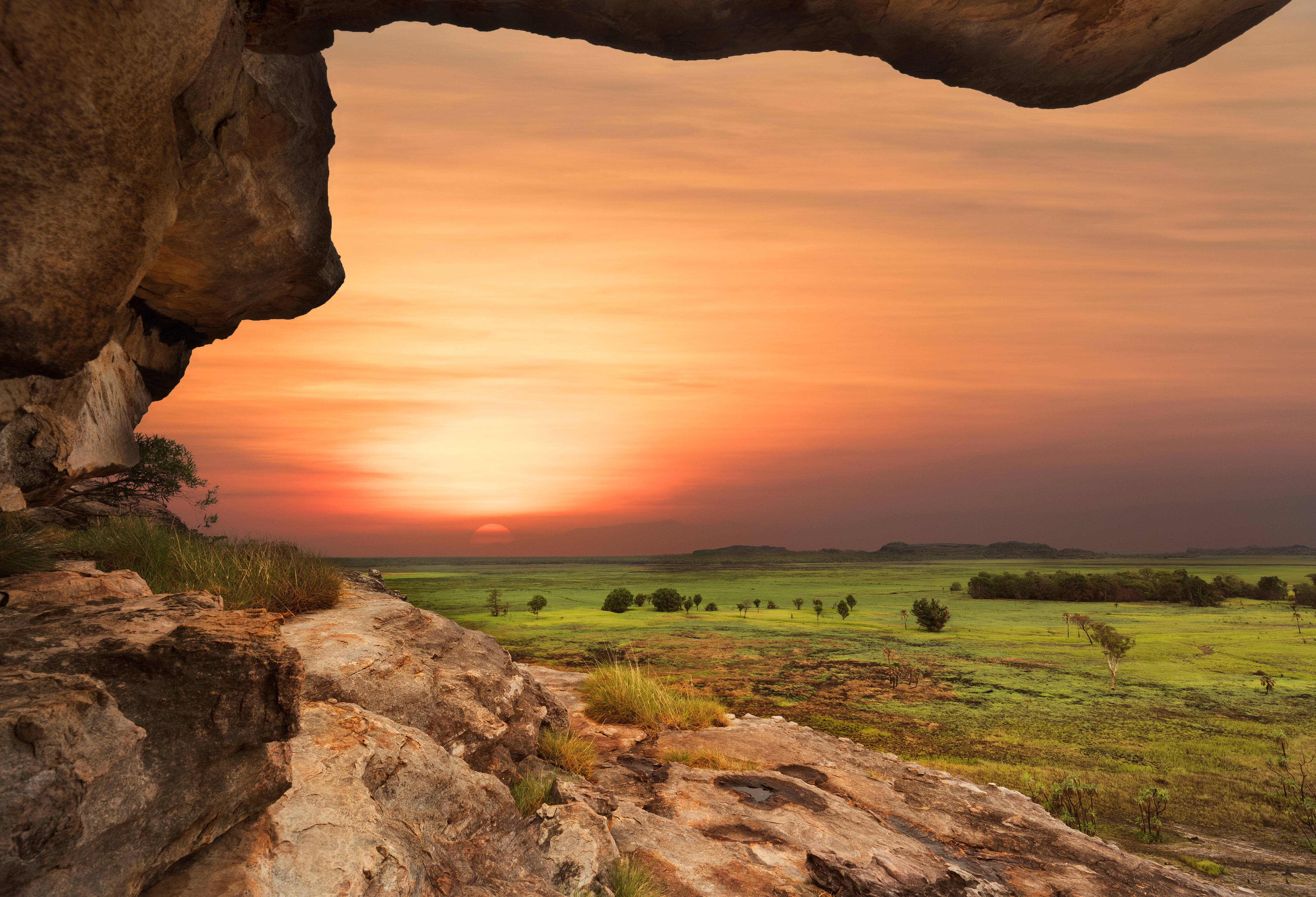 Uitzicht vanaf Ubirr Rock in het Kakadu National Park in Australie