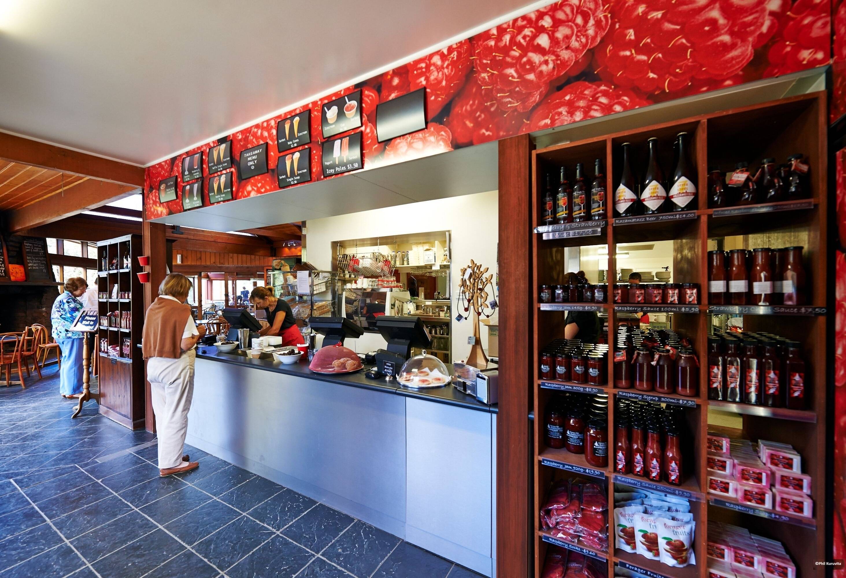 Christmas Hills Raspberry Farm Cafe in Elizabeth Town in Tasmanie in Australie