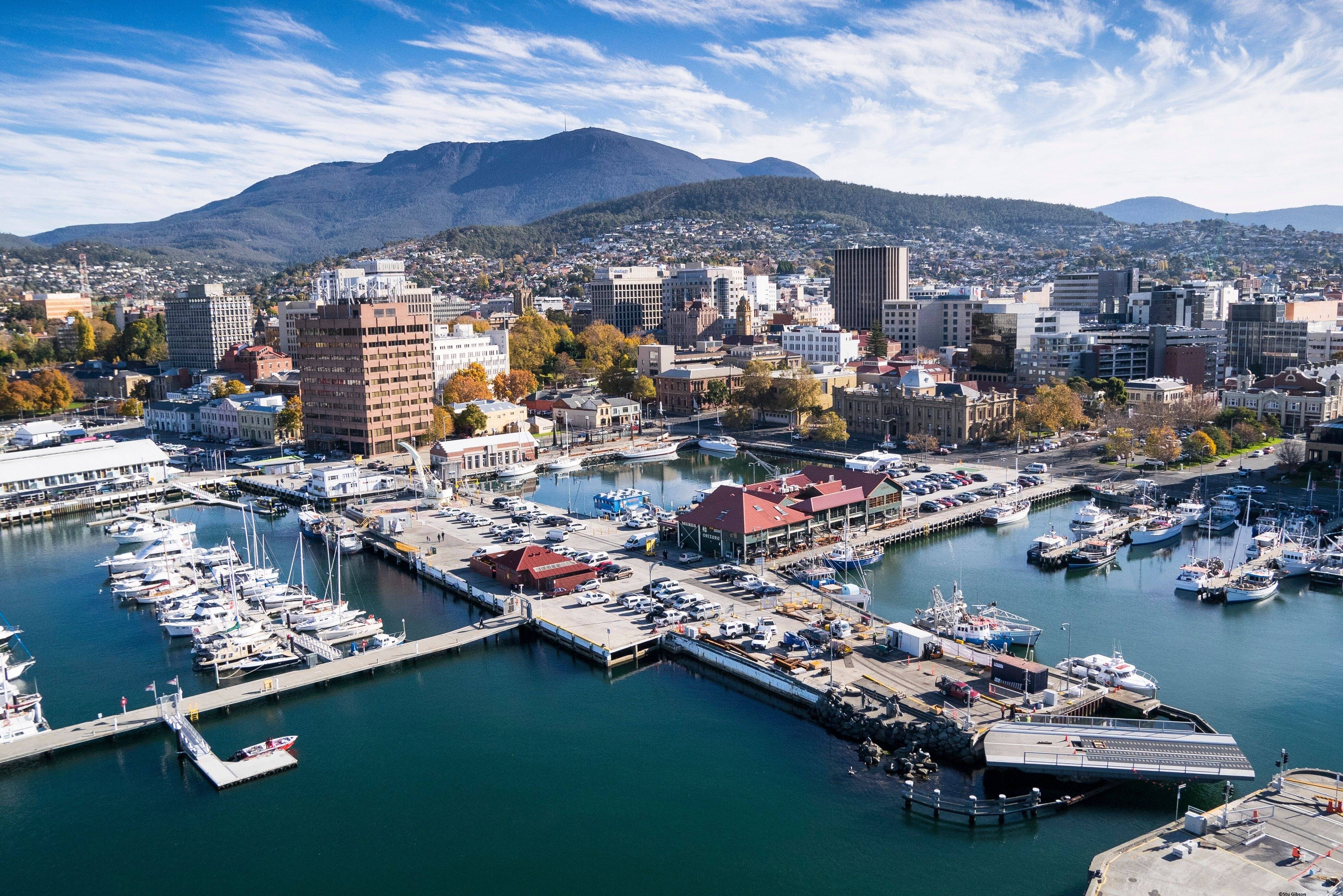 Centrum van Hobart in Tasmanie in Australie
