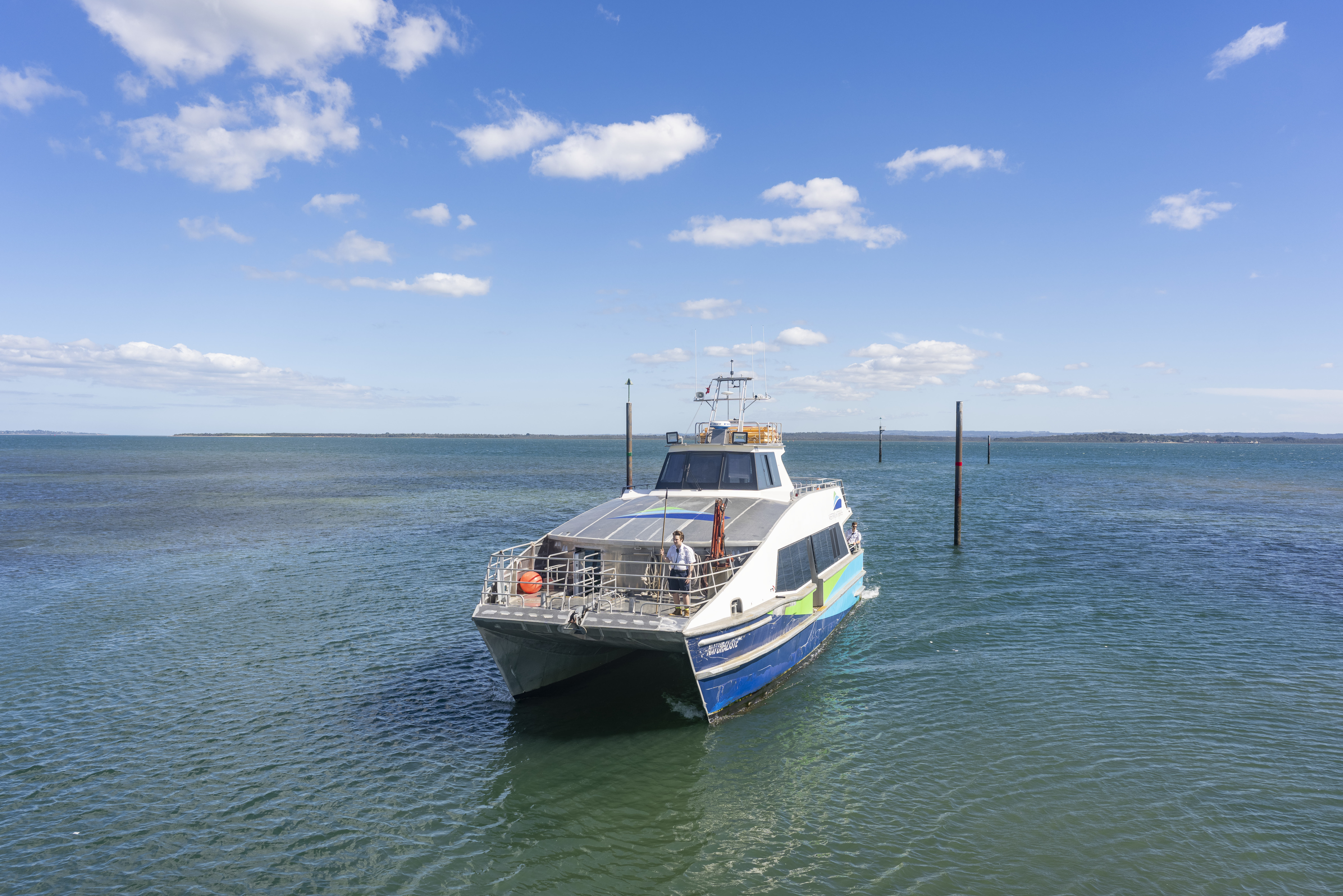Boot naar French Island in Australie