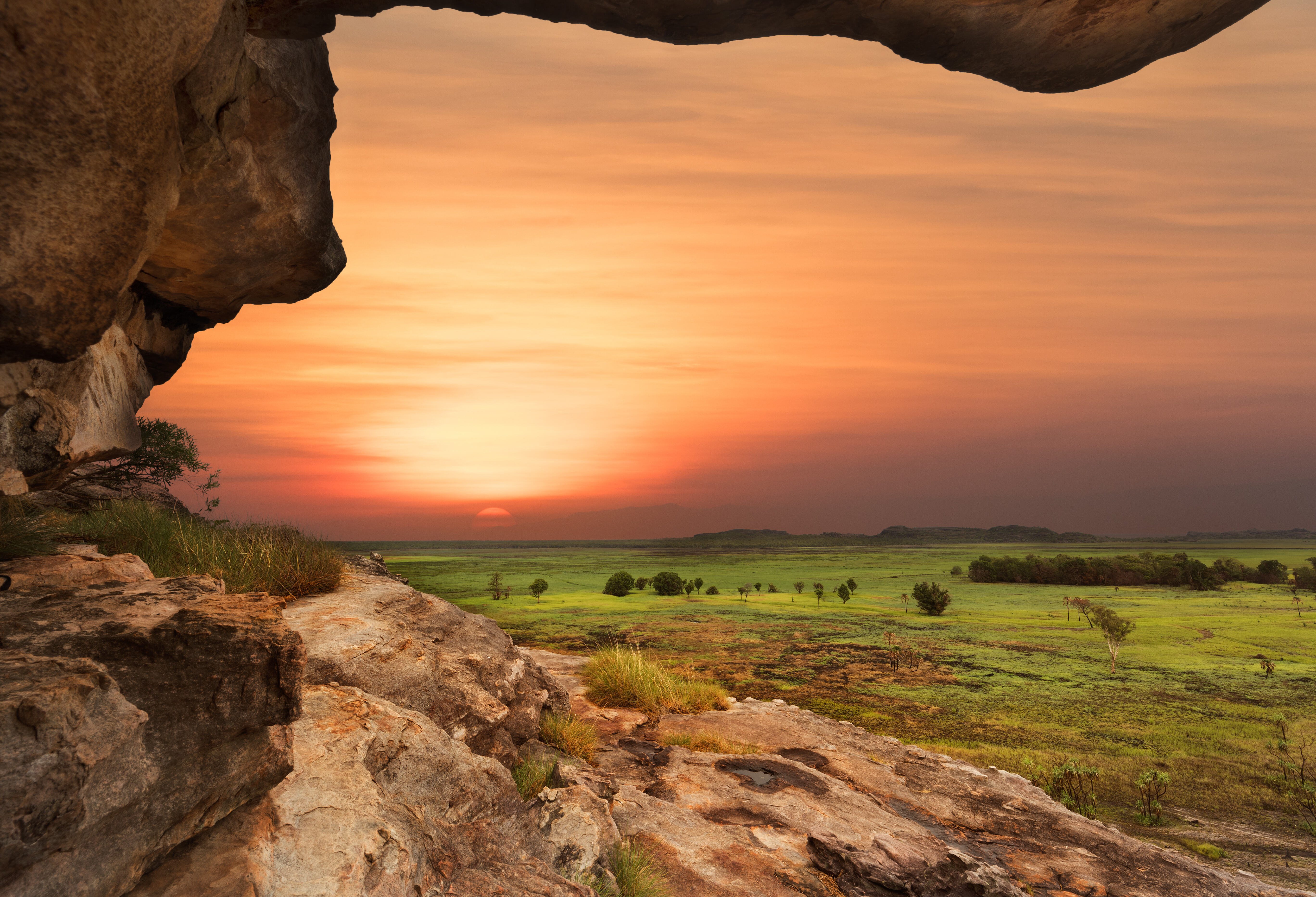 Zonsondergang in Kakadu National Park in Australie