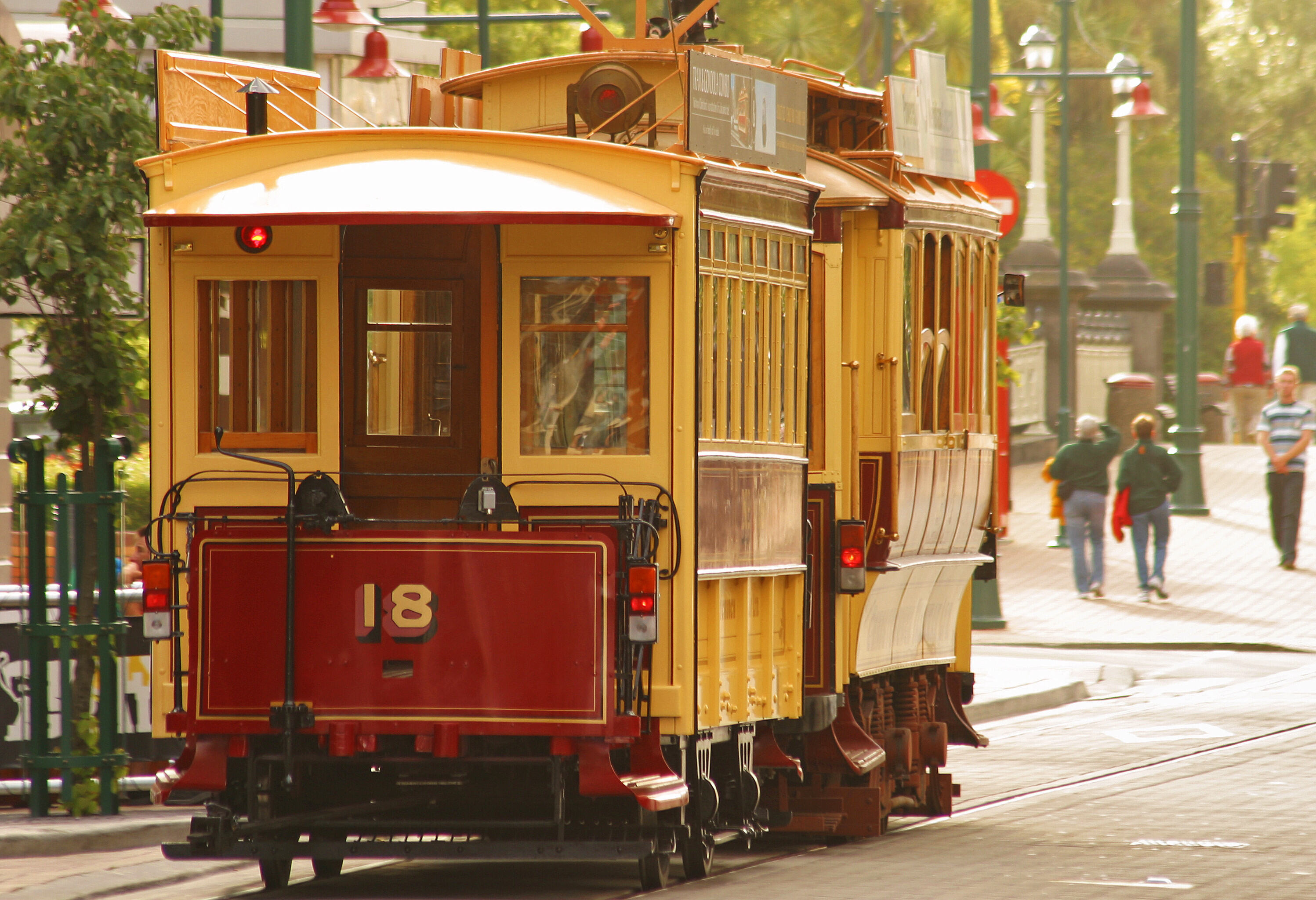 Historische tram in Christchurch