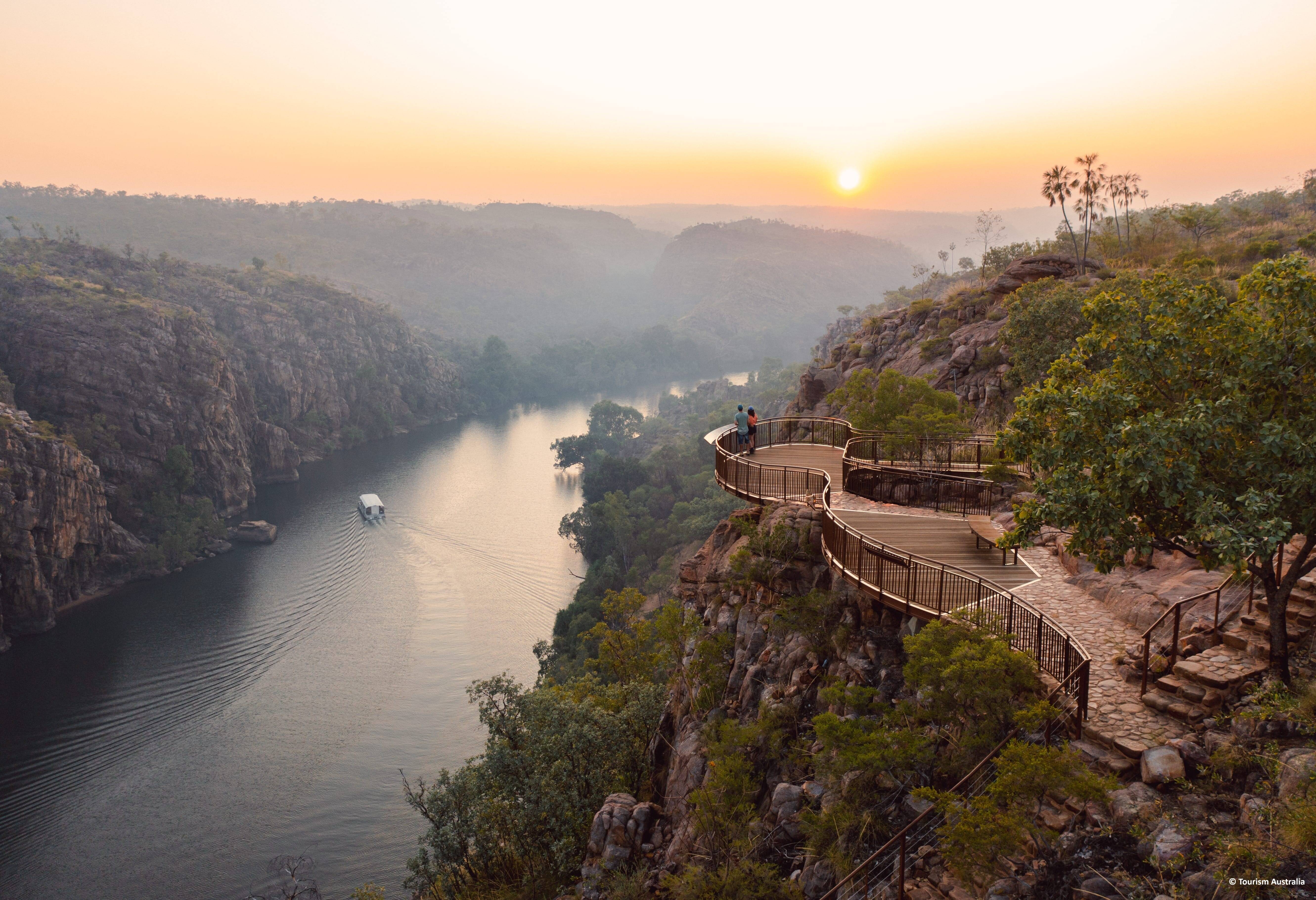 Boottocht of wandeling in Katherine Gorge in Australie