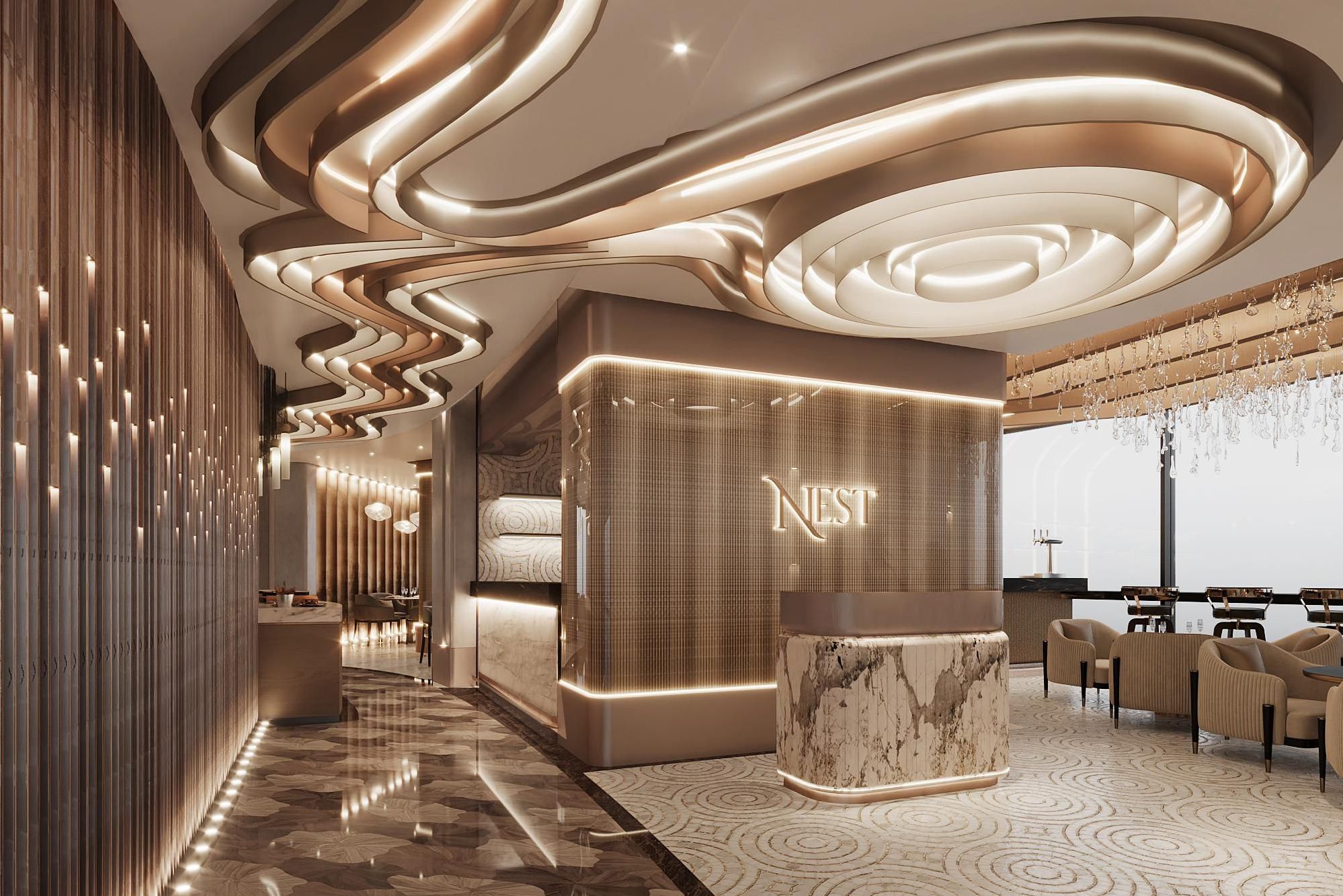 Emiraten Dubai Ciel Dubai Marina Club Lounge Restaurant