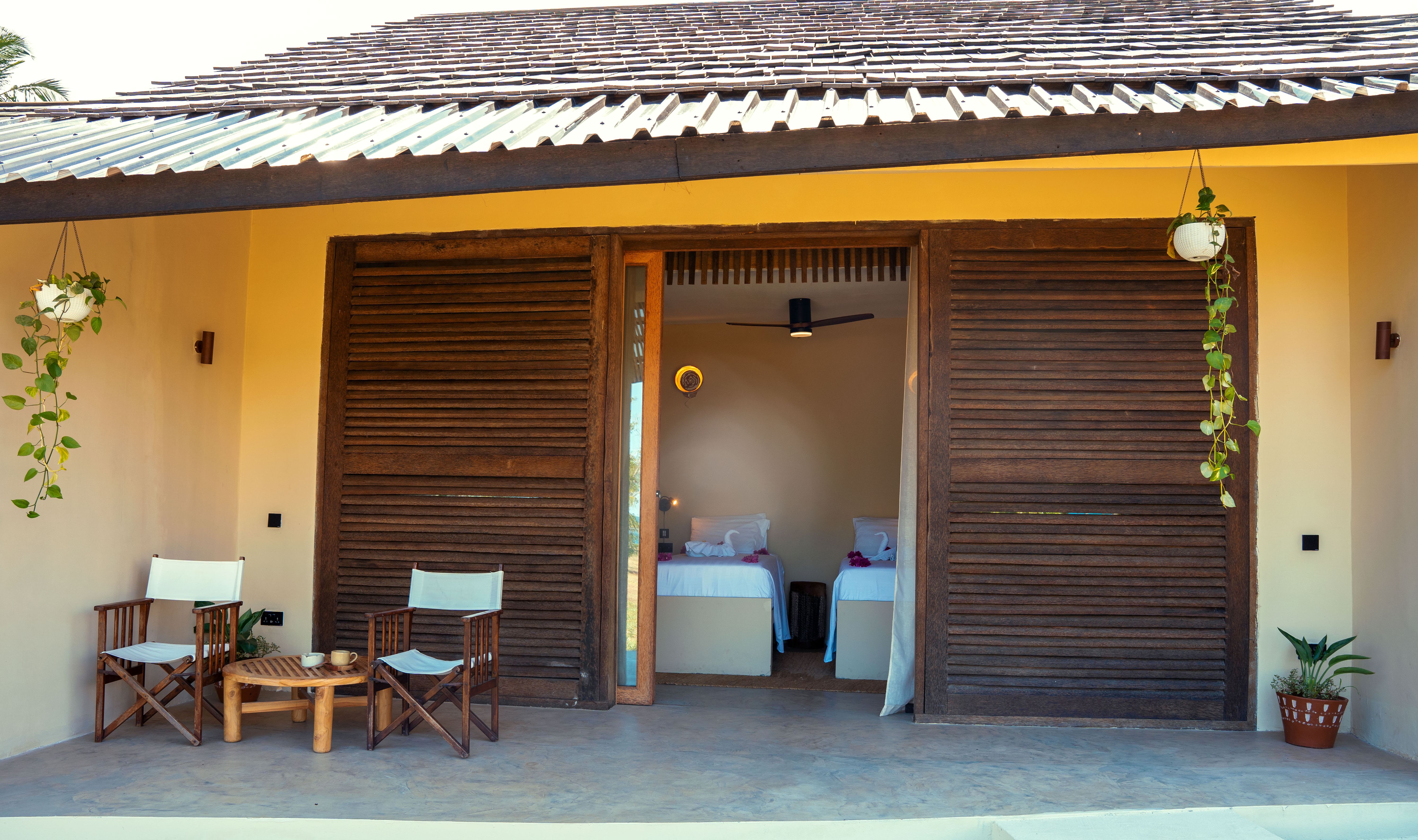 Veranda van Kisiwa Ocean View in Basecamp Mafia Island in Tanzania
