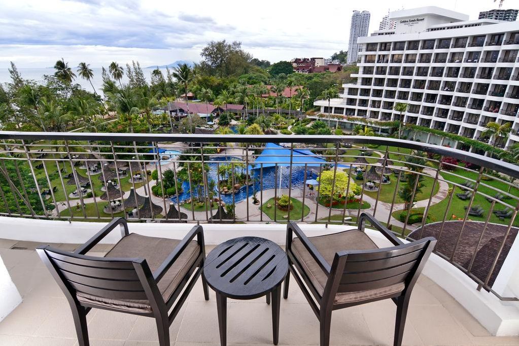 Maleisie Penag Shangri La Golden Sands Resort Balkon