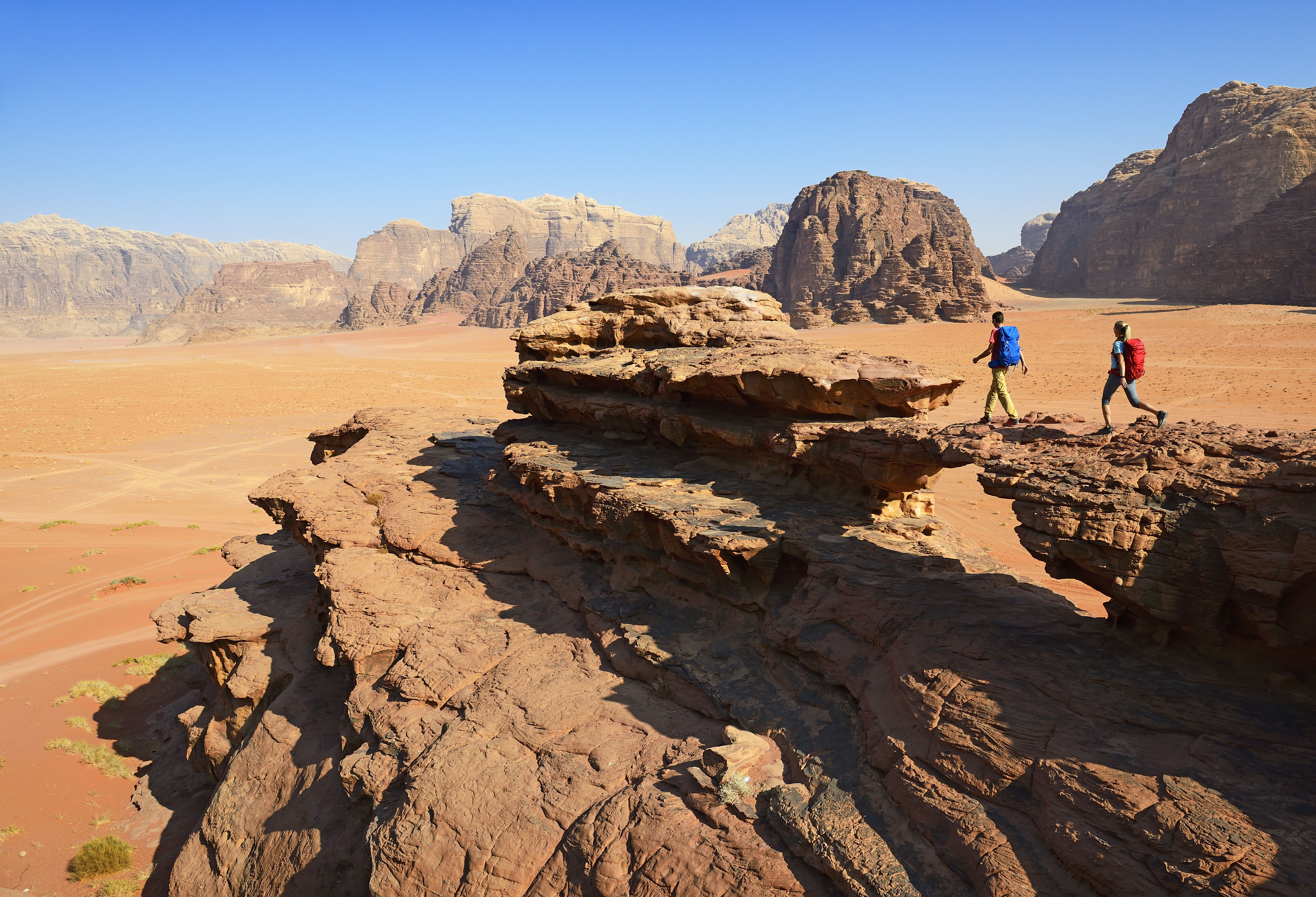 Wandelen in Wadi Rum Jordanië